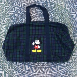 VTG Mickey Mouse duffel bag plaid duffel bag